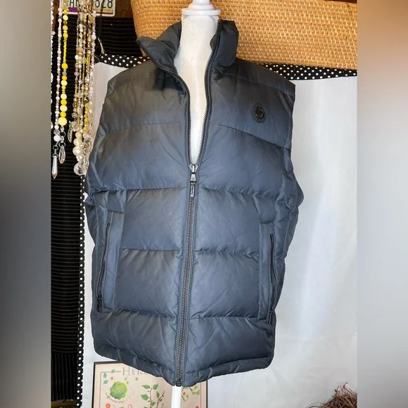 NWOT Michael Kors Black Puffer Vest Size Large - Picture 3 of 14